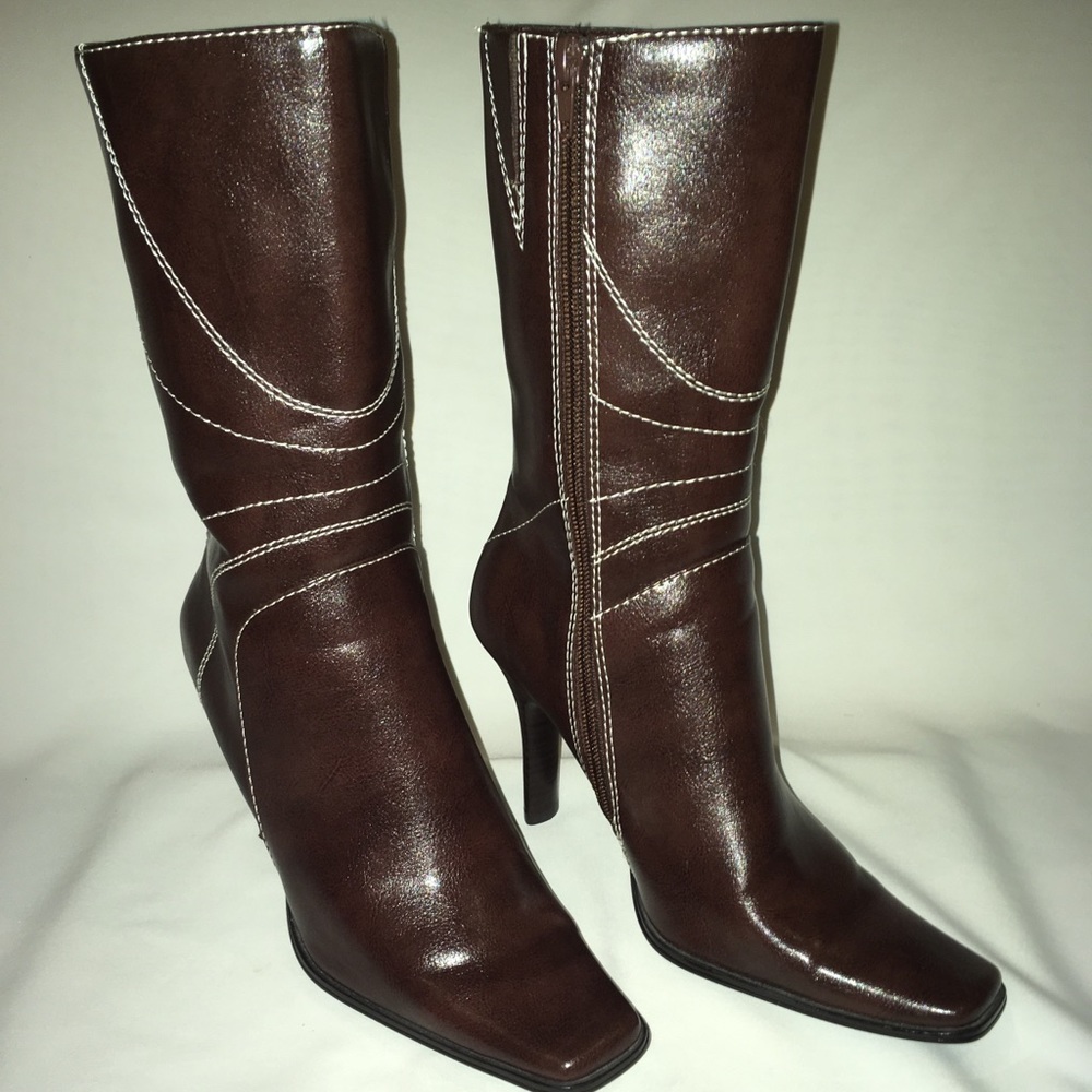 FASHION BOOT 7M 3” Heel ZIP Side Amanda Smith